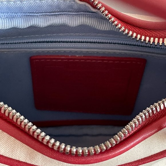 Coach Red and Cream Shoulder Bag - Picture 7 of 10